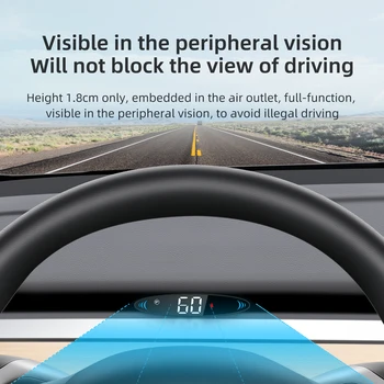 Дисплей Hud Head Up для Tesla Model 3 /Y Мощность указателя поворота Безопасное Удобное вождение Оставшийся аккумулятор Аксессуары для автомобильной электроники