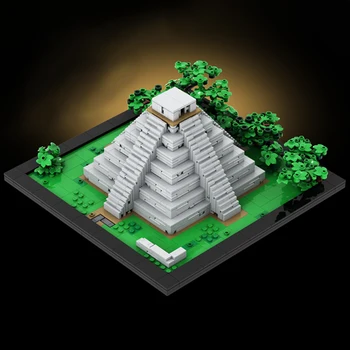 Gobricks MOC Египетская архитектура Модель пирамиды майя Набор строительных блоков Городские каменные строительные площадки Ориентир Обучающая кирпичная игрушка