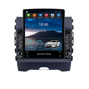 Для Tesla Style 2 Din Android 12 Автомагнитола Для Ford Edge 2015-2018 Мультимедийный Видеоплеер GPS Стерео Carplay DSP RDS Камера