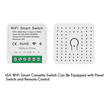 Tuya 16A Wifi MINI Smart Switch Таймер реле управления 