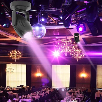 Светодиодный сценический светильник 360 градусов 85-265 В Свадебная вечеринка KTV Bar DJ Точечный светильник Черный