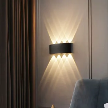 Современный настенный светильник в скандинавском стиле, настенный светильник для декора стен, внутреннее освещение, светодиодные светильники для гостиной, AC85-265V, наружное освещение