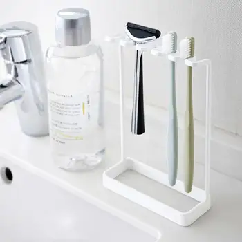 Органайзер для ванной комнаты Универсальная металлическая подставка для зубных щеток, зубной пасты и бритв Организуйте ванную комнату с помощью этой стильной компактной подставки