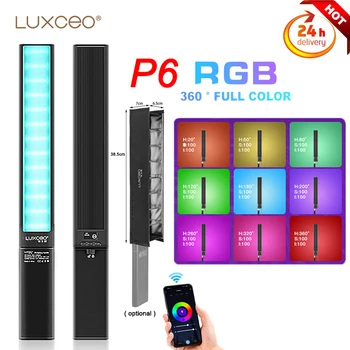 LUXCEO P6 RGB Tube LED Video Light 2500K-6500K Photo Light RA ≥95 Красочное Заполняющее Освещение для Фотографа Youtuber Film Maker