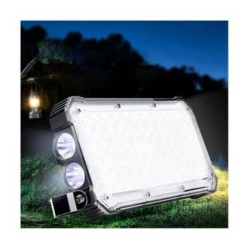 Многофункциональный фонарь для кемпинга емкостью 20000 мАч, светодиодный портативный кронштейн для палатки, аварийное освещение, зарядка через USB на открытом воздухе (белый)