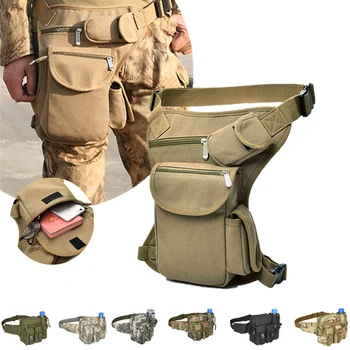Мужская парусиновая сумка для ног, поясная сумка, поясная сумка на бедрах, военные дорожные многоцелевые мотоциклетные сумки-мессенджеры через плечо