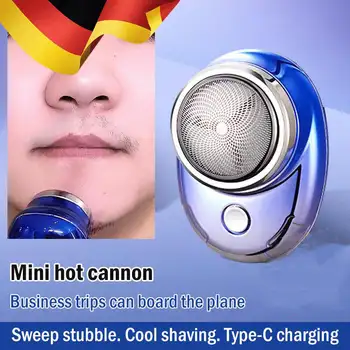Gradient Space Stone Gradient Mini Shaver USB-бритва для путешествий, Водонепроницаемая влажная сухая роторная бритва, набор для ухода за волосами, мужская электробритва