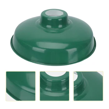 Винтажный подвесной светильник с зеленым абажуром, Эмалированный корпус для домашнего декора, Настенный купол, защита для дома, Черный потолок для скрытого монтажа