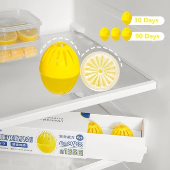 Дезодорант для мини-холодильника Свежий Охлаждающий шар В форме лимона С высокой адсорбирующей способностью Дезодорант с активированным углем Влагопоглотитель