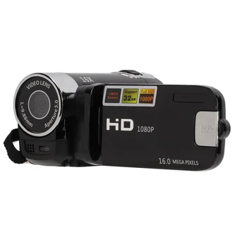 Видеокамера Видеокамера Full HD 1080P 16MP Камера Рекордер с поворотом на 270 ° 2,7-дюймовый цветной экран с 16-кратным зумом Цифровые видеокамеры HT