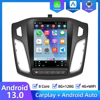 2 Din Android 13 Автомобильный Стерео Радио Мультимедийный Видеоплеер Для Ford Focus 3 Mk 3 2011-2019 Навигация GPS 4G беспроводной Carplay DSP