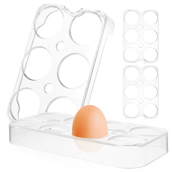 4 Шт Пластиковые Поддоны Держатель для яиц Отверстия для керамики в холодильнике Лотки Стеллажи для хранения в холодильнике