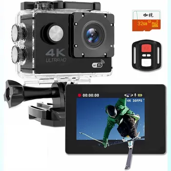Экшн-камера LUOSI Ultra HD 4K 30 кадров в секунду, водонепроницаемая камера 30 м, широкоугольные подводные камеры 170 ° с Wi-Fi, спортивная камера